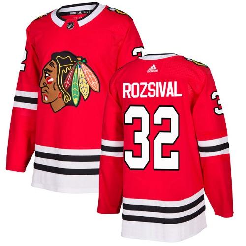 Adidas Men Chicago Blackhawks #32 Michal Rozsival Red Home Authentic Stitched NHL Jersey->chicago blackhawks->NHL Jersey